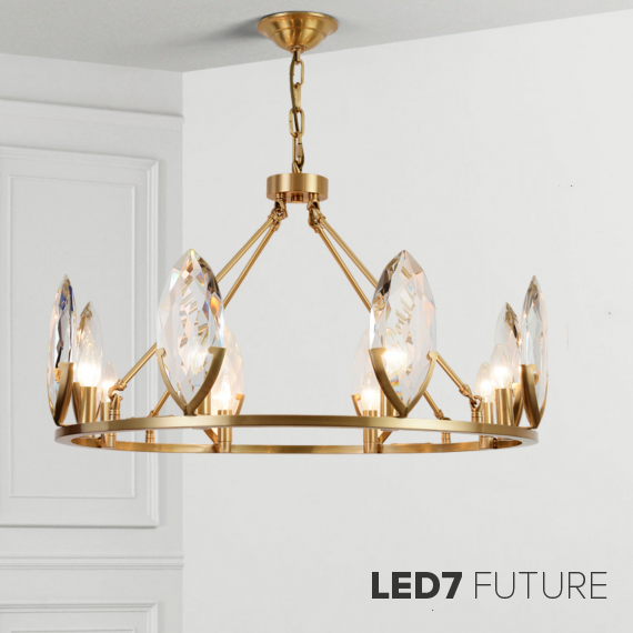 Ritz - Hackle Glass Chandelier